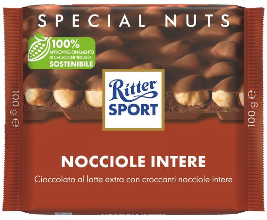 Picture of RITTER TAVOLETTE 10pz 100gr NOCCIOLE INTERE LATTE - EX***