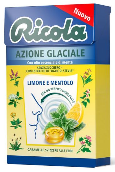 Picture of RICOLA ASTUCCIO AZIONE GLACIALE LIMONE SENZA ZUCCHERO 50g 20pz