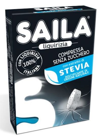 Picture of SAILA ASTUCCIO LIQUIRIZIA FREE STEVIA 16pz COMPRESSA SENZA ZUCCHERO