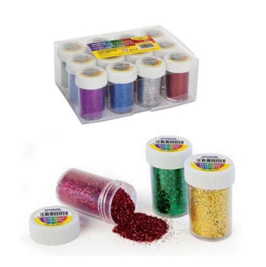 Picture of PORPORINA 15gr 12pz GLITTER COLORI ASSORTITI