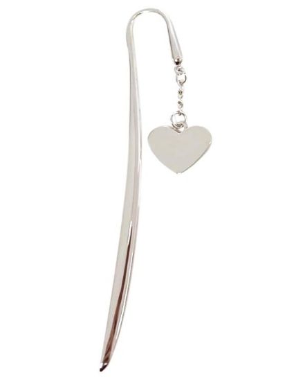 Picture of SEGNALIBRO L14cm METALLO ARGENTO CUORE