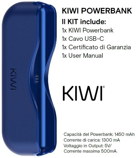 Picture of KIWI POWER BANK NAVY BLUE - KIWI VAPOR (pvp.39,90)