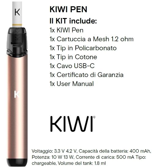 Immagine di KIWI PEN KIT LIGHT PINK - KIWI VAPOR (pvp.29,90)