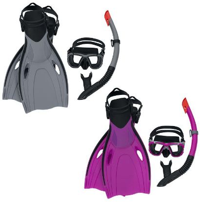 Picture of NUOTO MASCHERA CON BOCCAGLIO + PINNE tg38-41 ADULTO - SET SNORKELING