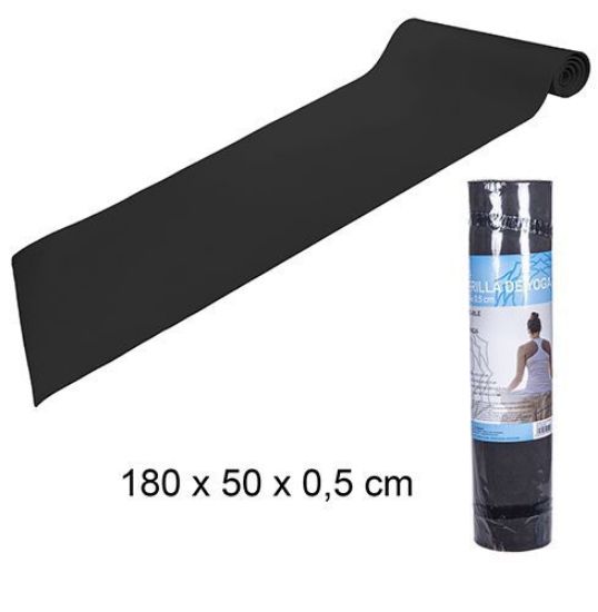 Immagine di TAPPETINO DA YOGA 180x50cm 1pz NERO