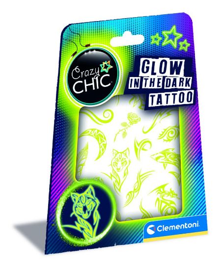 Immagine di GIOCHI GLOW IN THE DARK TATTOO 1pz CLEMENTONI