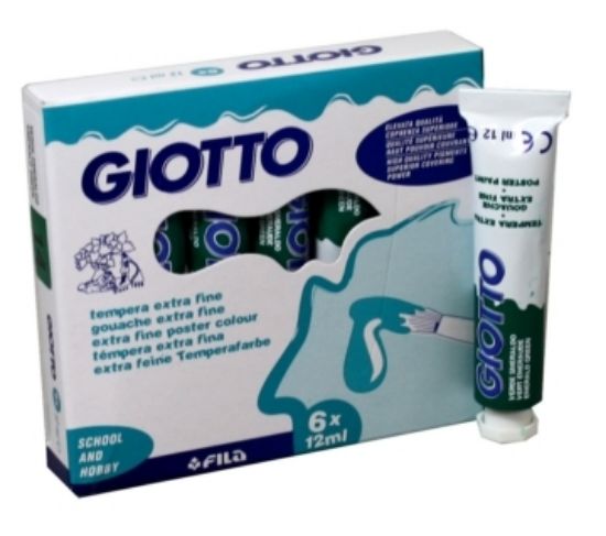 Immagine di TEMPERA GIOTTO  12ml -14- VERDE SMERALDO FILA  1x 6pz - T414