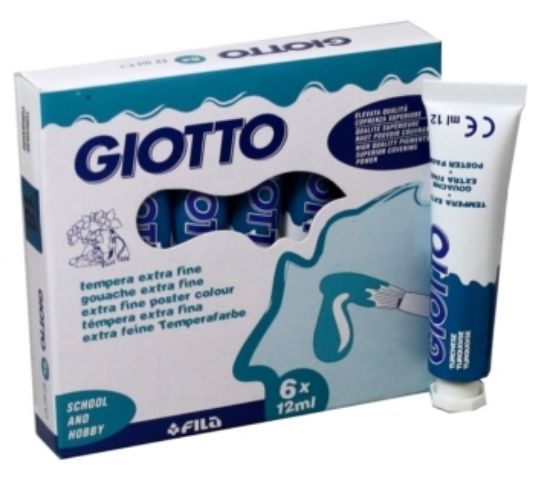 Immagine di TEMPERA GIOTTO  12ml -18- BLU TURCHESE FILA  1x 6pz - T418