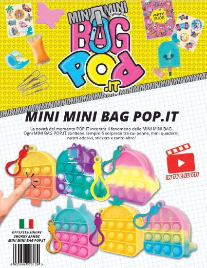 Picture of GIOCHI MINI BAG POP.IT 12pz ME CONTRO TE - SHOKKY BANDZ