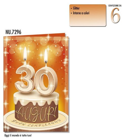 Picture of BIGLIETTI CROMO AUGURI ANNI 30 - 6pz