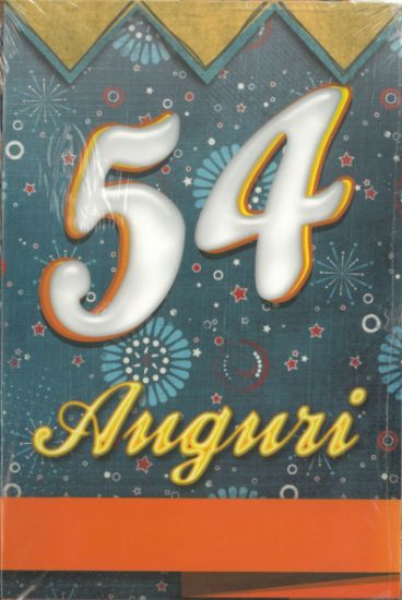 Picture of BIGLIETTI AUGURI ANNI 54 - 10pz - N.54