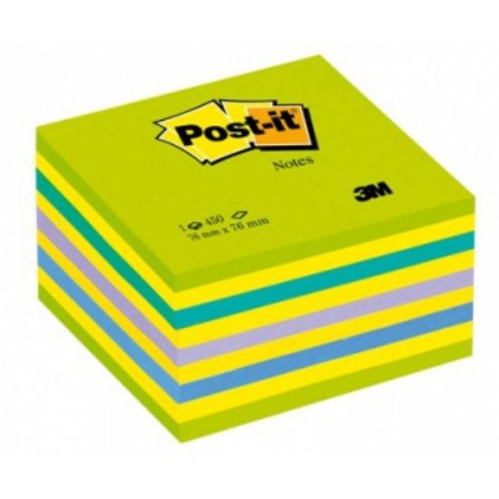 Picture of POST-IT 3M CUBO 76X76 450FG 2028NB VERDE LOLLIPOP