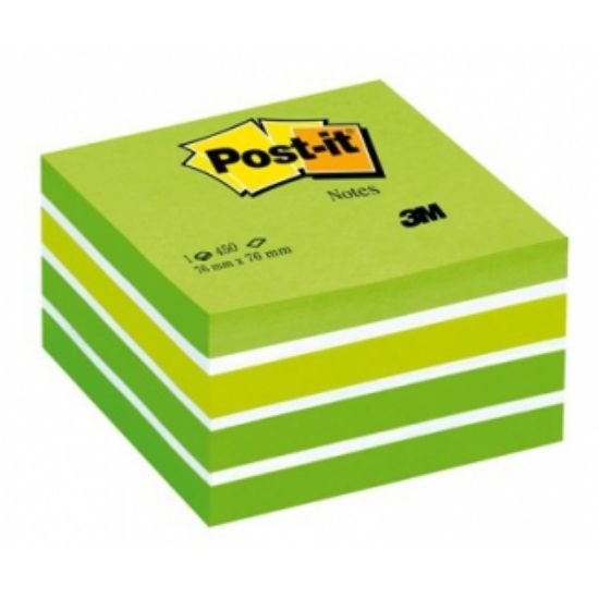 Picture of POST-IT 3M CUBO 76X76 450FG 2028G VERDE ACQUA