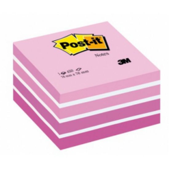 Immagine di POST-IT 3M CUBO 76X76 450FG 2028P ROSA ACQ.