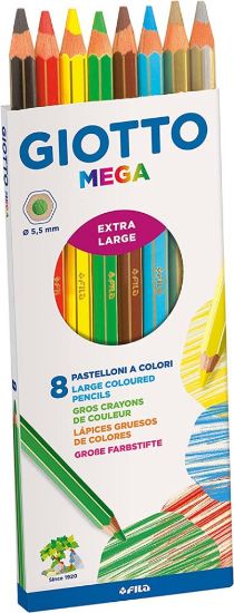 Immagine di PASTELLI GIOTTO MEGA 9mm 8 COLORI 1pz