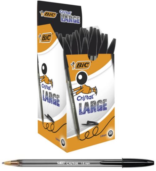 Immagine di PENNA SFERA BIC LARGE NERO 50pz PUNTA 1,6mm