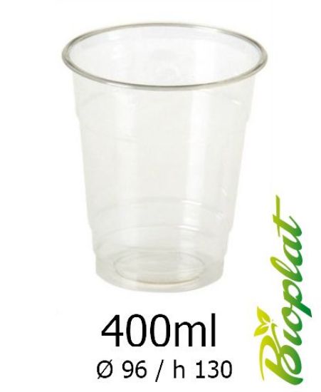 Picture of BICCHIERI BEVANDE FREDDE 400ml 50pz TRASPARENTI PLA BIO