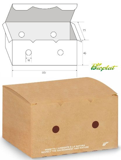 Immagine di PORTA CROCCHETTE 11,5x7,3 H.4,5cm 50pz ASPORTO biocompostabili