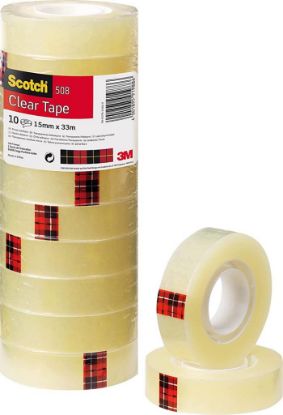 Immagine di SCOTCH TRASPARENTE 15mm X 33mt 10pz 3M (508)