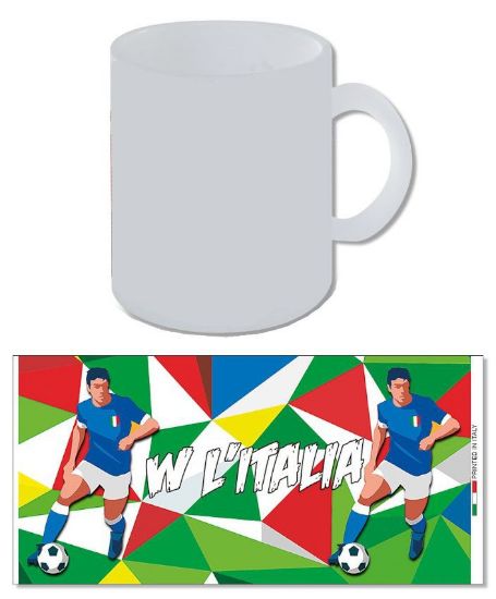 Picture of TAZZA MUG W L'ITALIA 1pz CERAMICA - H9,5 cm - CALCIATORE ITALIA