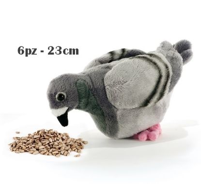 Immagine di PELUCHES PLUSH&CO 6pz CLAUDE LE PIGEON  PICCIONE L.23cm