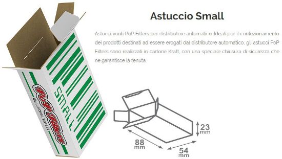 Immagine di ASTUCCI VUOTI DISTRIBUTORE 250pz MEDIO SMALL 8,8-5,4-H2,30 POP FILTERS