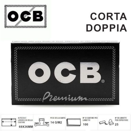 Picture of CARTINE OCB CORTA PREMIUM 25pz DOPPIA NERA (Acc. 9)-PROV-A00076005