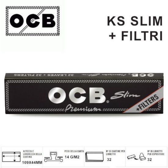 Immagine di CARTINE OCB KS PREMIUM 32pz (32fg+32filtri) (Acc. 7,37)-PROV-D00015001