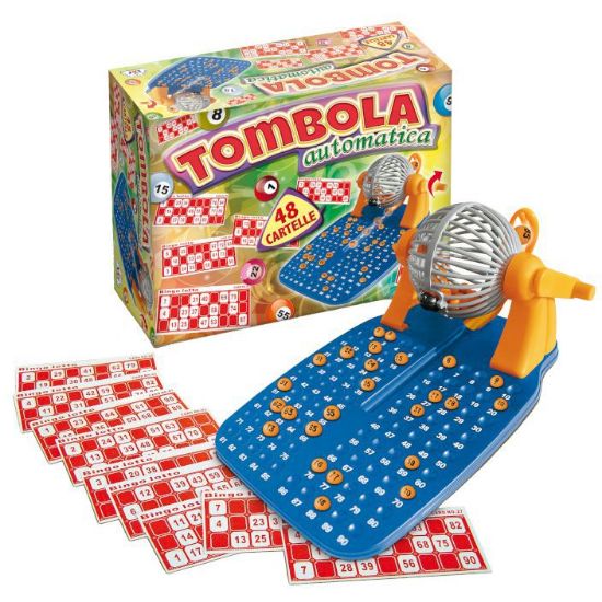 Immagine di GIOCHI SCATOLA TOMBOLA AUTOMATICA 48 cartelle 35,5x25x13cm