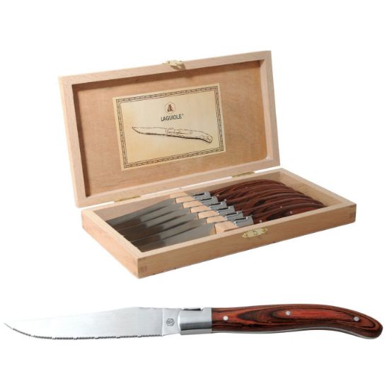 Picture of LAGUIOLE COLTELLI STEAK KNIVES 1x6pz WOODEN GB GABARRET