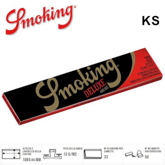 Picture of CARTINE SMOKING KS SLIM 50pz DELUXE NERE (Acc. 5,94)-A00023010