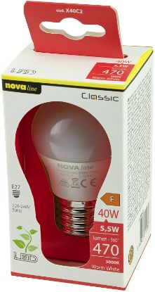 Picture of LAMPADINE LED FILAMENTO E27 4W LUCE CALDA 2700K/470lm BLISTER 1pz - NEOS NOVALINE