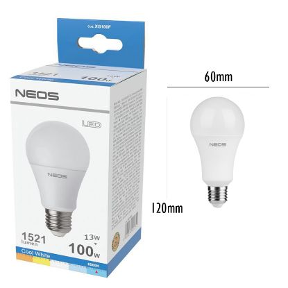 Immagine di LAMPADINE LED E27 13W GOCCIA LUCE FREDDA 1pz 6500K/1521im A+ - NEOS NOVALINE