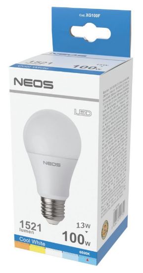 Immagine di LAMPADINE LED E27 13W GOCCIA LUCE FREDDA 1pz 6500K/1521im A+ - NEOS NOVALINE