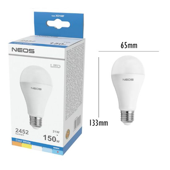 Immagine di LAMPADINE LED E27 21W GOCCIA LUCE FREDDA 1pz 6500K/2452lm