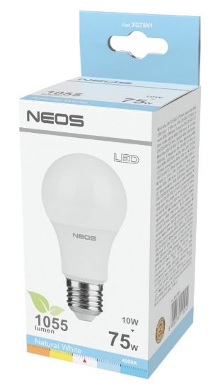 Picture of LAMPADINE LED E27 10W GOCCIA LUCE NATURALE 1pz 4000K/1055im A+ - NEOS NOVALINE