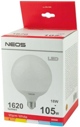 Picture of LAMPADINE LED E27 18W GLOBO LUCE CALDA 1pz 3000K - NEOS NOVALINE