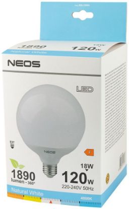 Immagine di LAMPADINE LED E27 18W GLOBO LUCE NATURALE 1pz 4000K - NEOS NOVALINE