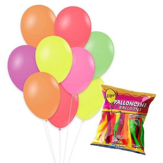 Picture of PALLONCINI COLOR 20pz 26cm FLUO NEON ASSORTITI