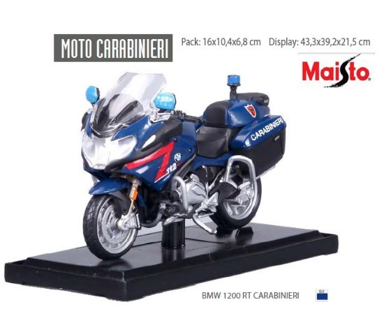 Picture of GIOCHI MOTO 1:18 MAISTO BMW R1200RT CARABINIERI 1pz