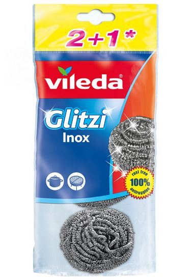 Immagine di SPUGNA VILEDA PAGLIETTA 2+1pz GLITZI INOX