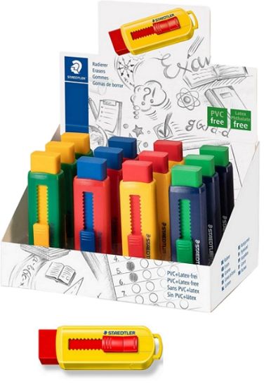 Immagine di GOMMA A SCORRIMENTO 12pz COLORI ASSORTITI STAEDTLER