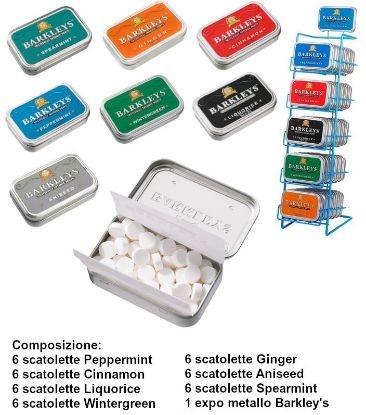 Immagine di BARKLEYS CARAMELLE MIX 42pz 50gr EXPO BANCO con 7 gusti assortiti