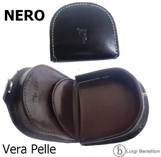 Immagine di PORTAMONETE TACCO IN PELLE 1pz NERO - 3701