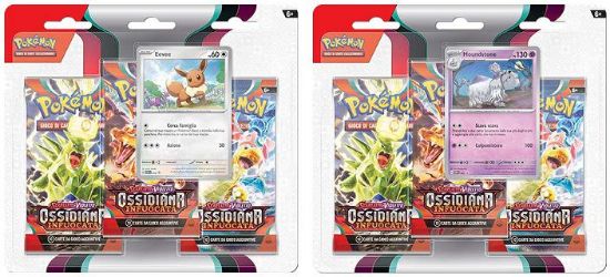 Picture of CARTE DA GIOCO POKEMON SCARLATTO E VIOLETTO 3pack blister OSSIDIANA INFUOCATA (V.18,90)