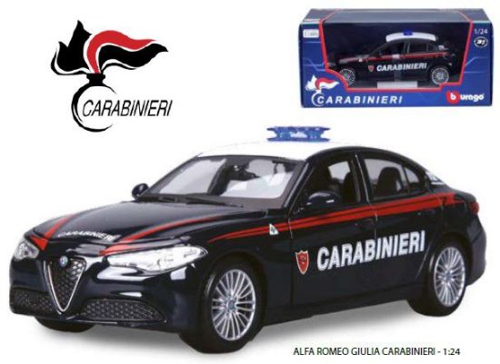 Immagine di GIOCHI AUTO 1:24 ALFA ROMEO GIULIA 2016 CARABINIERI 1pz