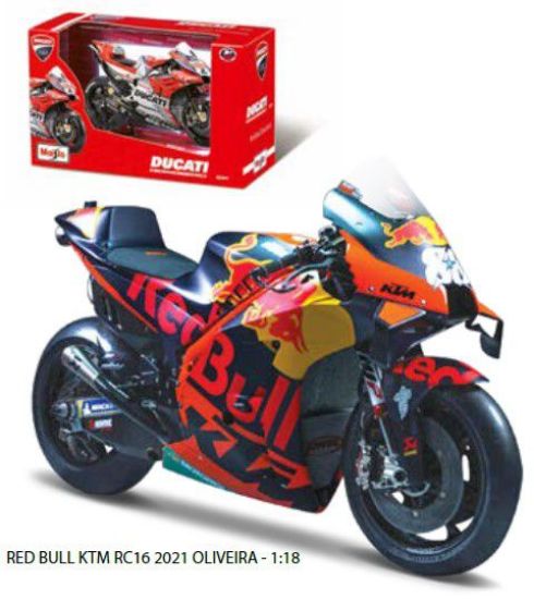 Immagine di GIOCHI MOTO 1:18 RED BULL KTM RC16 2021 OLIVEIRA 1pz