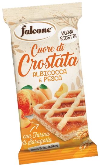 Immagine di CROSTATA FALCONE TRANCIO 60gr 13pz - ALBICOCCA E PESCA