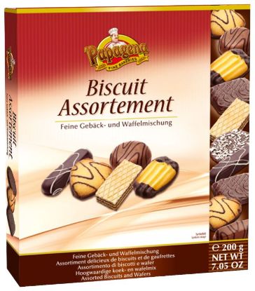 Immagine di BISCOTTI SCATOLA 200gr 1pz ASSORTITI CON CIOCCOLATO - GUNZ