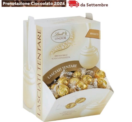 Immagine di LINDT BOULES LINDOR 1200gr BIANCO 96pz bocca di lupo